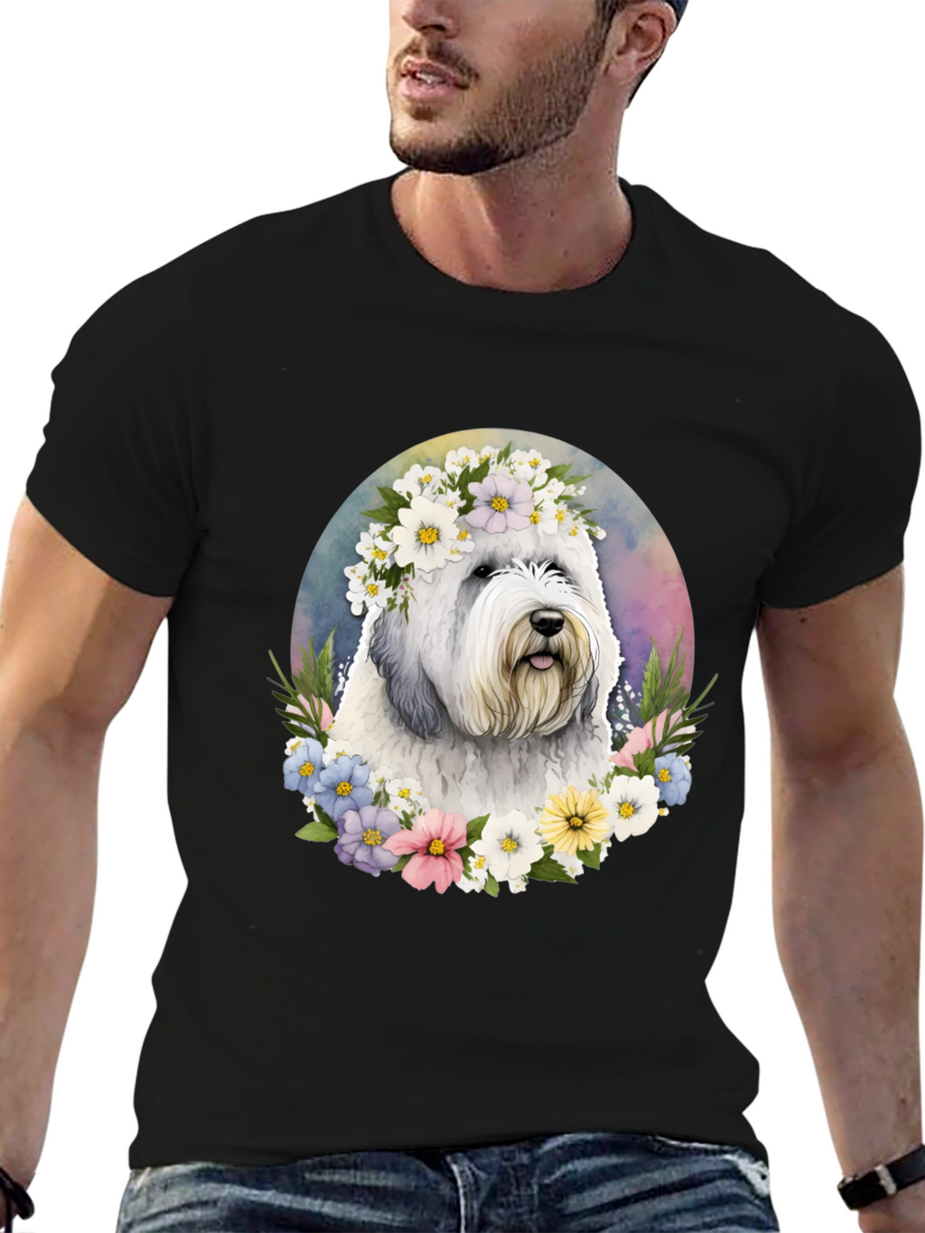 Dog with Flower Crown T-Shirt