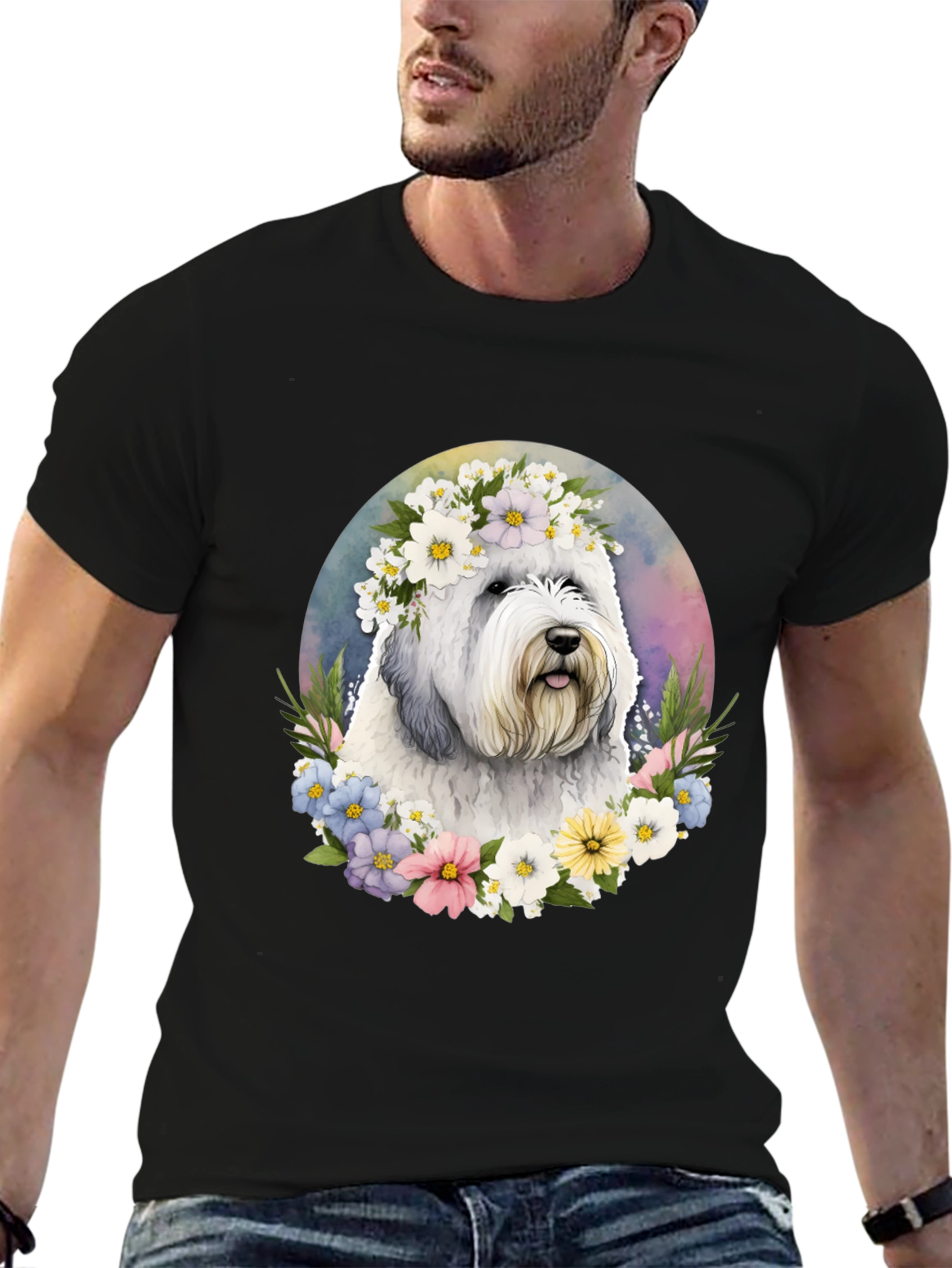 Dog with Flower Crown T-Shirt