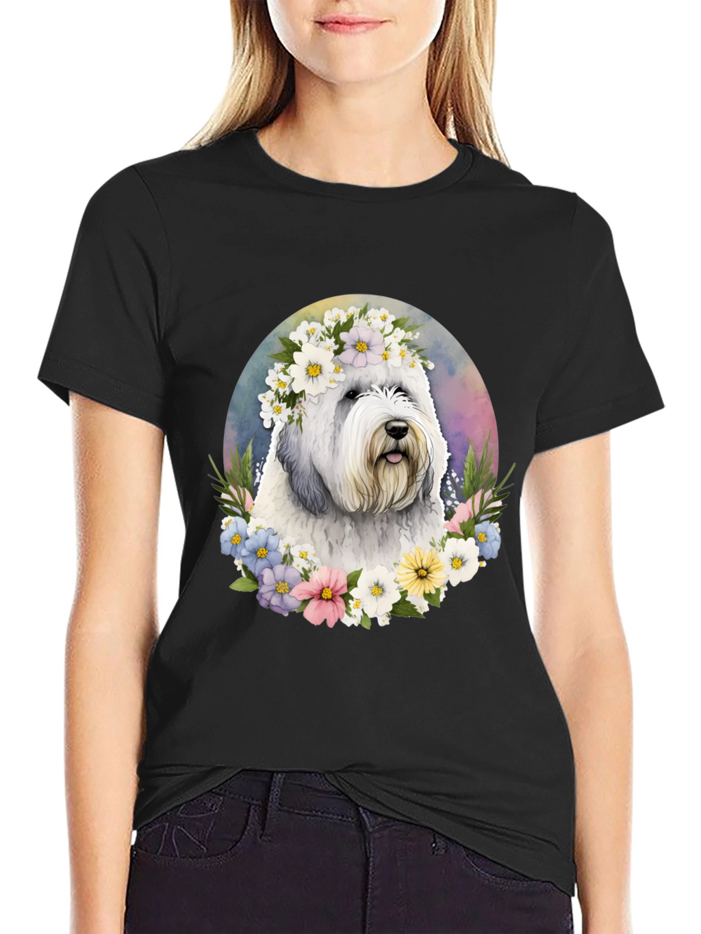 Dog with Flower Crown T-Shirt