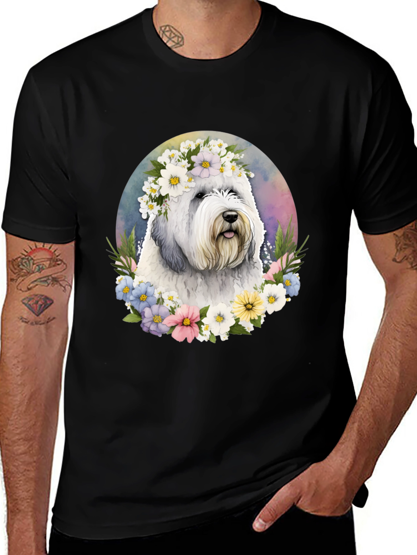 Dog with Flower Crown T-Shirt