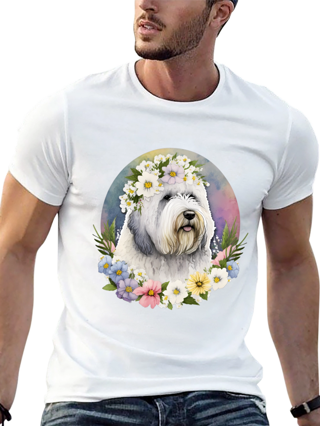 Dog with Flower Crown T-Shirt
