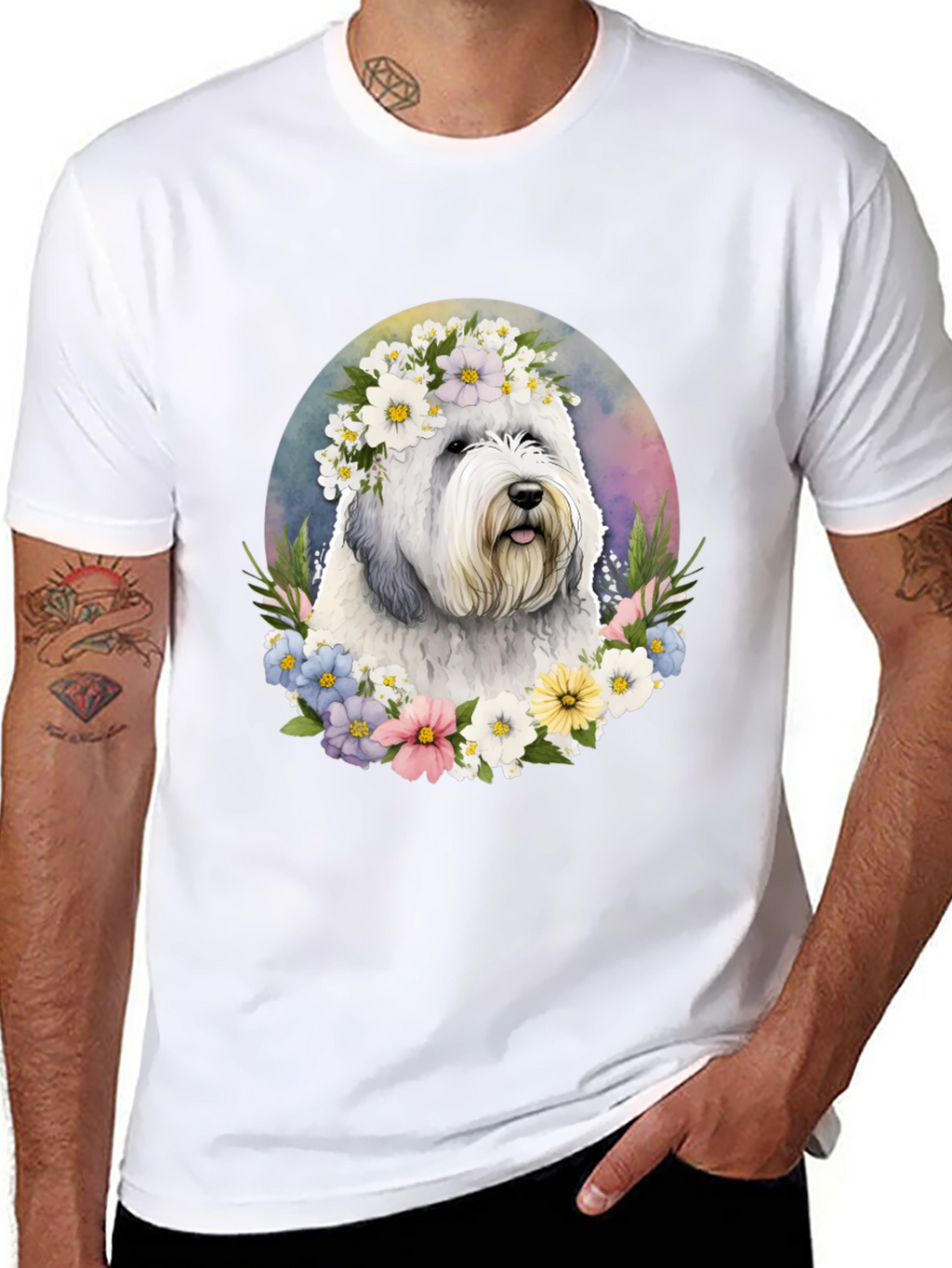 Dog with Flower Crown T-Shirt
