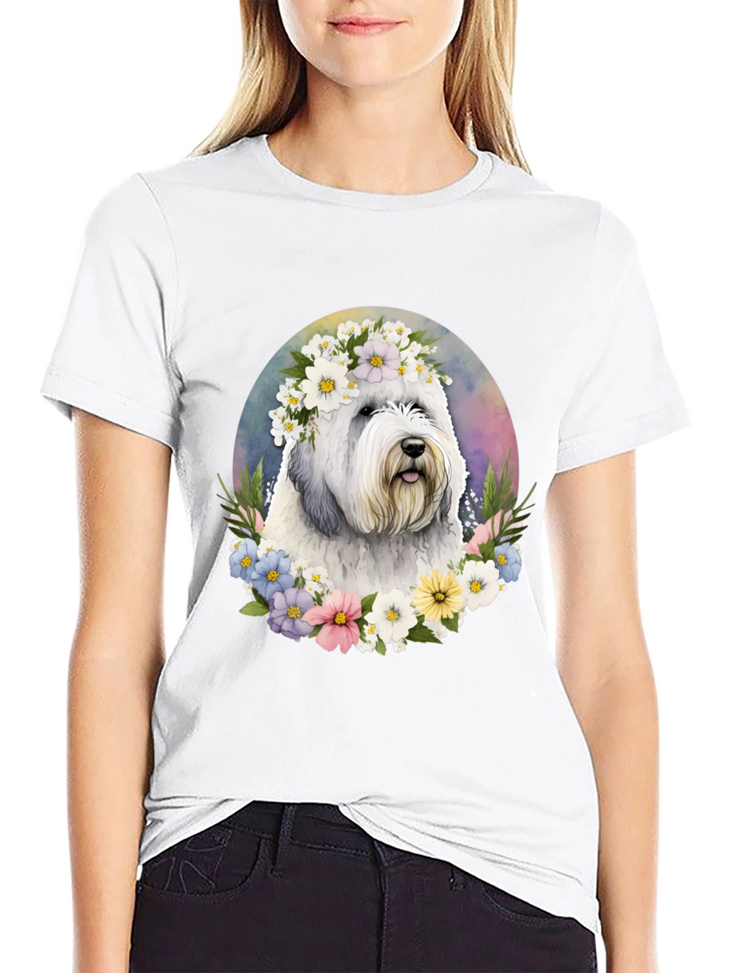 Dog with Flower Crown T-Shirt