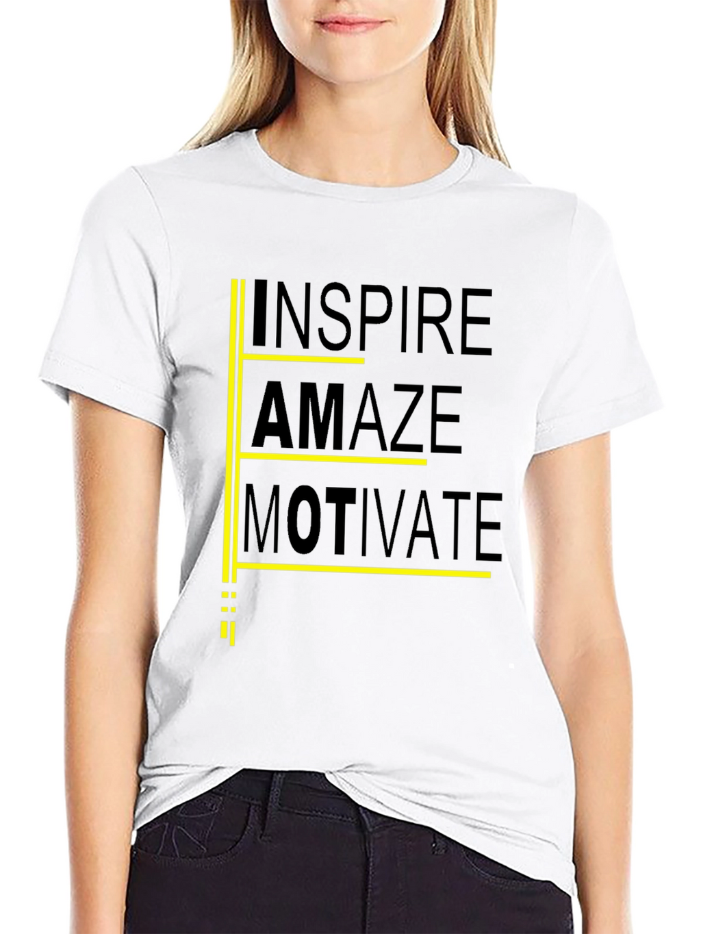 Inspire Amaze Motivate Black Graphic Tee
