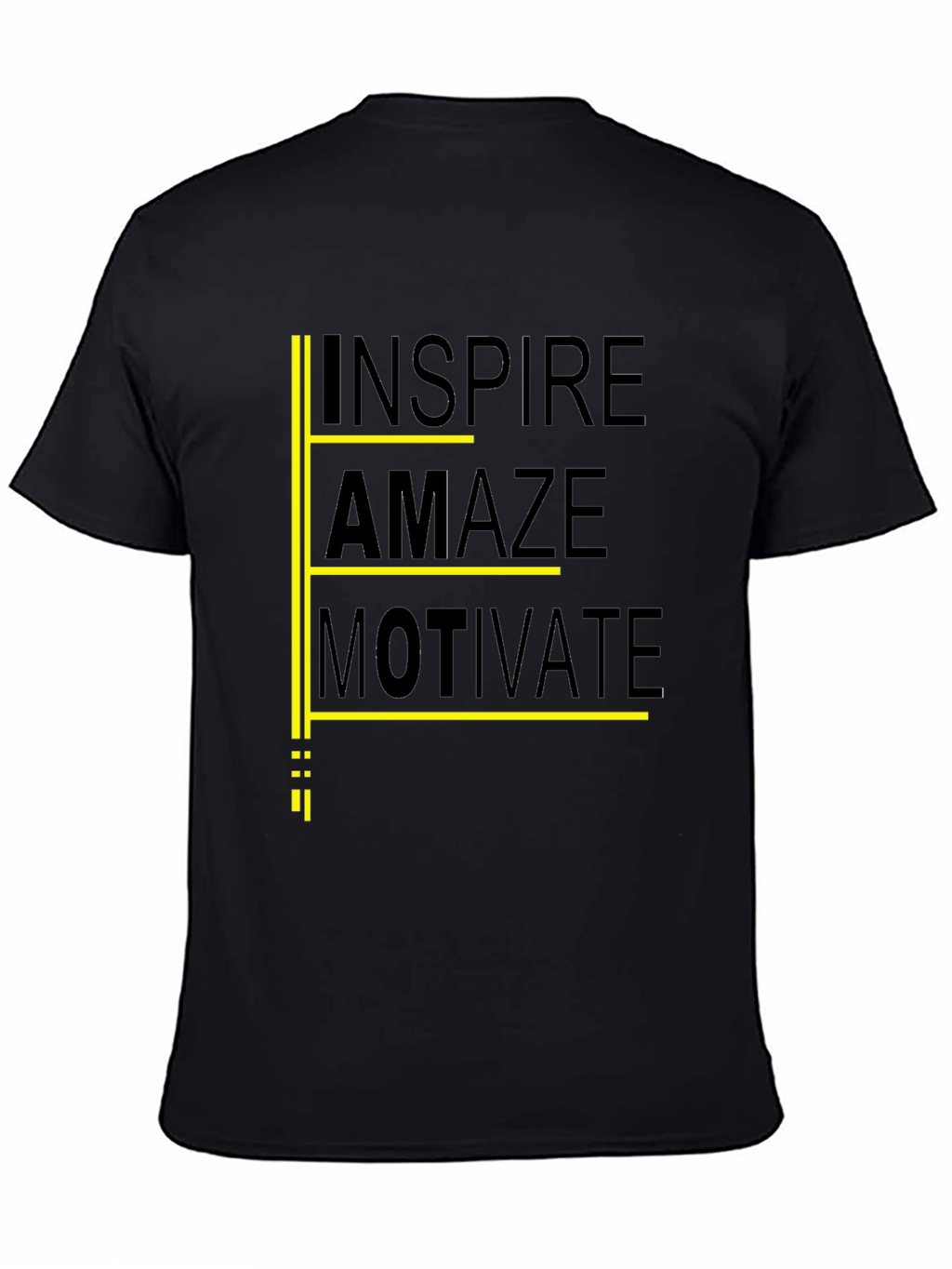 Inspire Amaze Motivate Black Graphic Tee