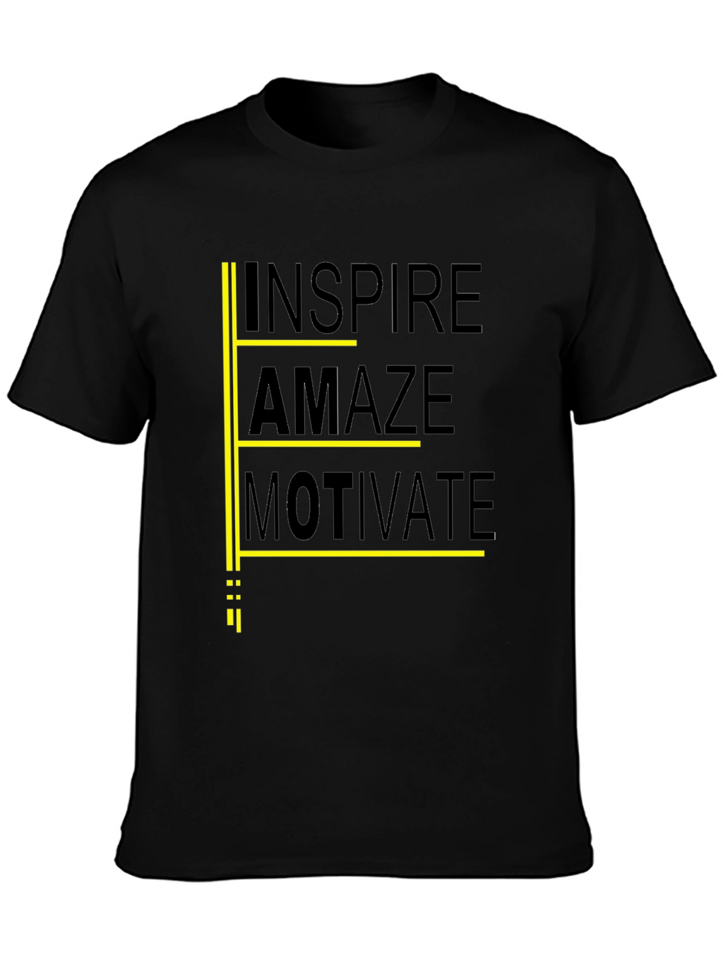 Inspire Amaze Motivate Black Graphic Tee