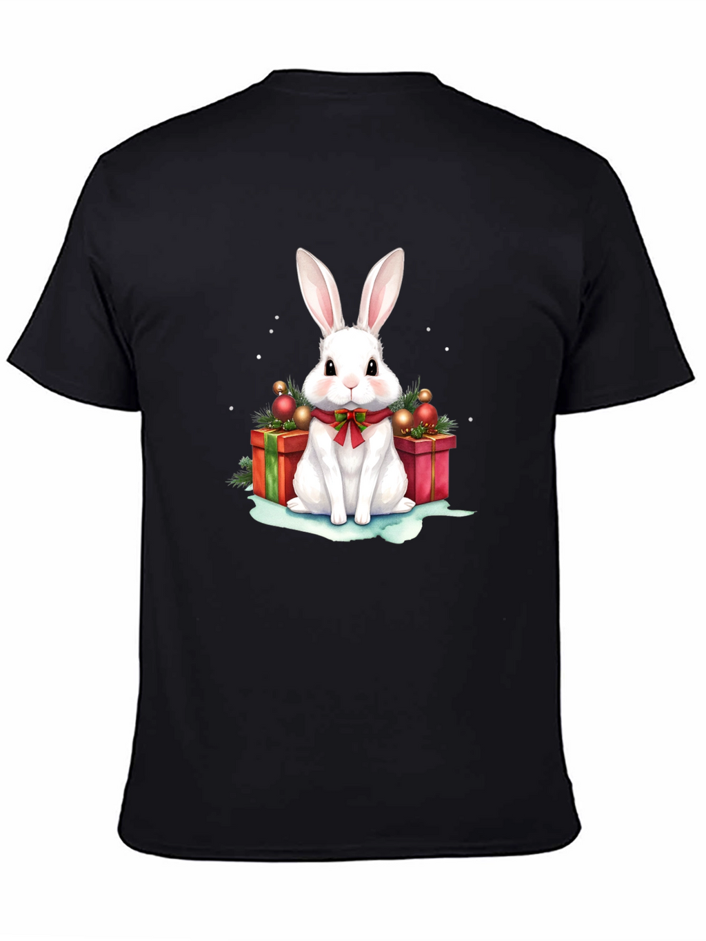 Festive Holiday Rabbit Graphic T-Shirt