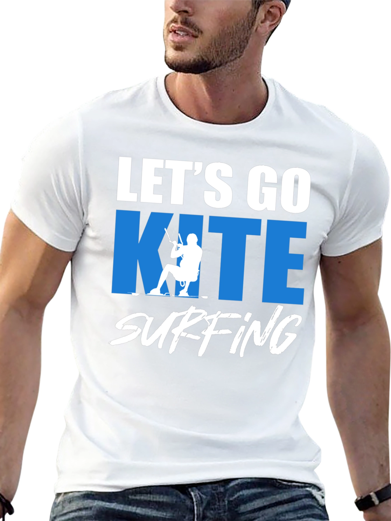 Lets Go Kite Surfing Graphic T-Shirt