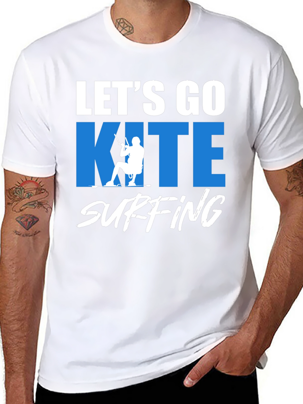 Lets Go Kite Surfing Graphic T-Shirt