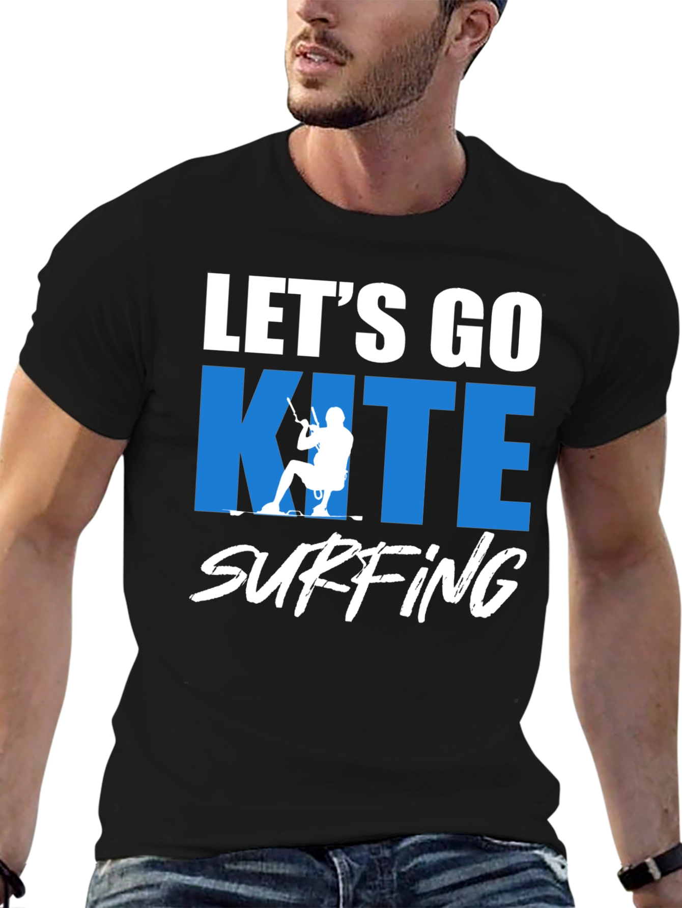 Lets Go Kite Surfing Graphic T-Shirt