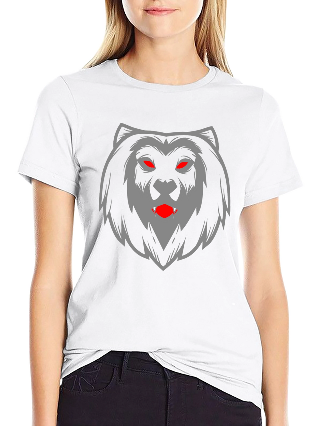 Mens Black T-Shirt with Bear Graphic