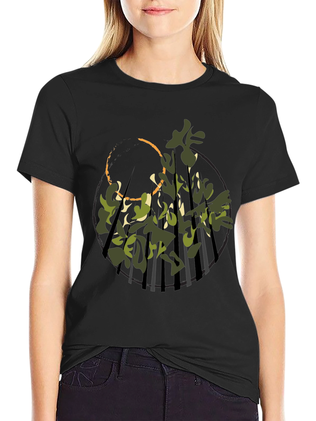 Nature Camo Graphic Tee - Modern Streetwear
