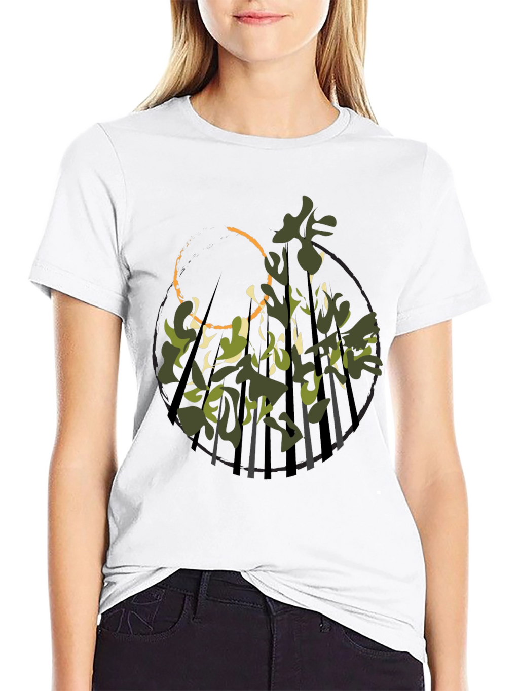 Nature Camo Graphic Tee - Modern Streetwear
