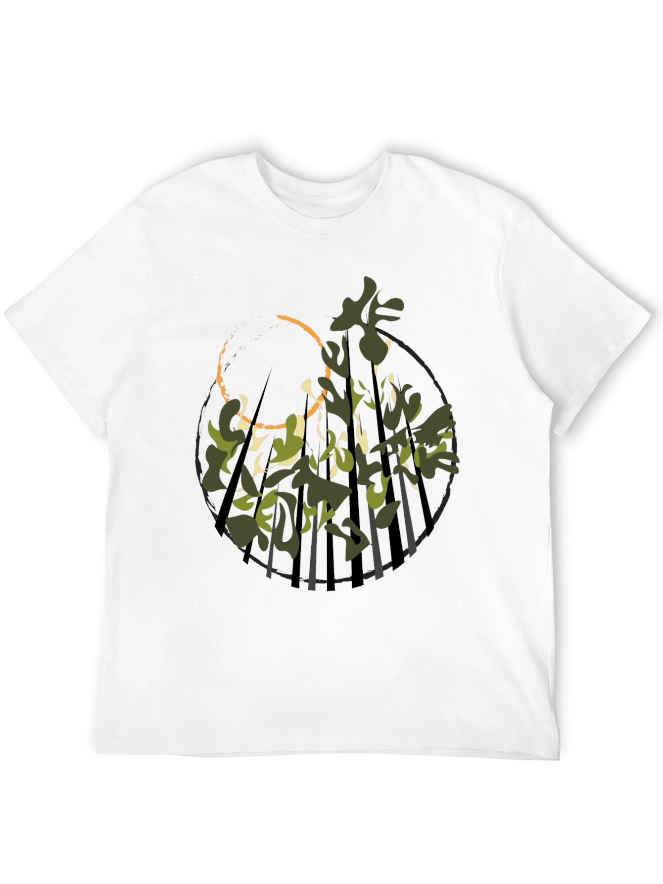 Nature Camo Graphic Tee - Modern Streetwear