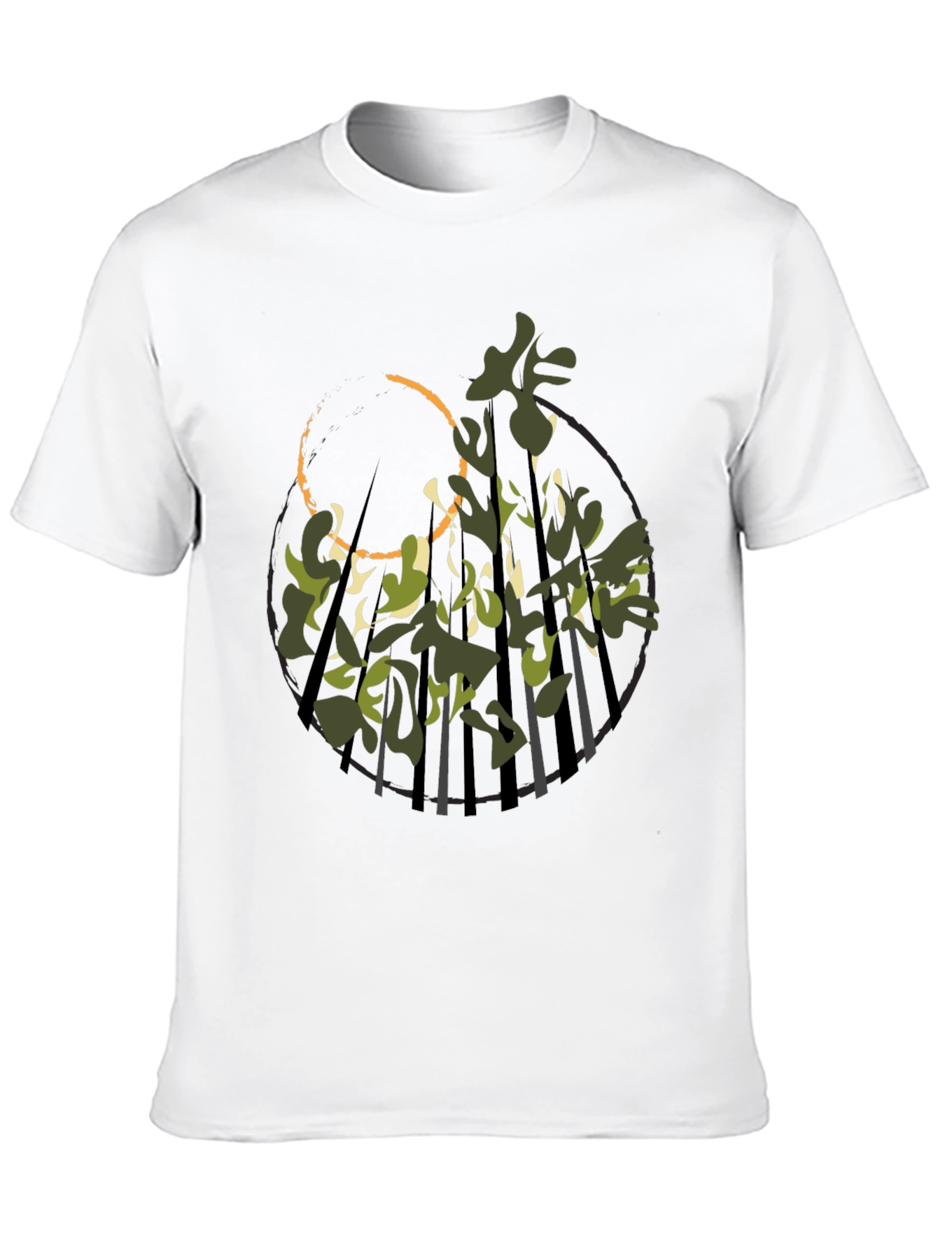 Nature Camo Graphic Tee - Modern Streetwear