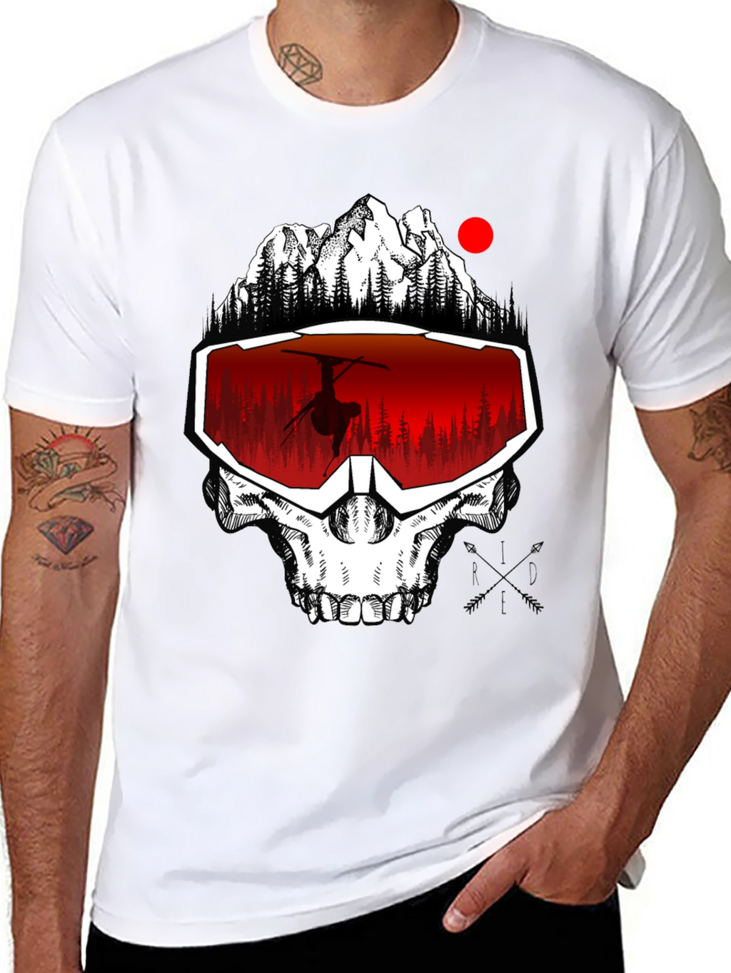 Skull Winter Sports T-Shirt
