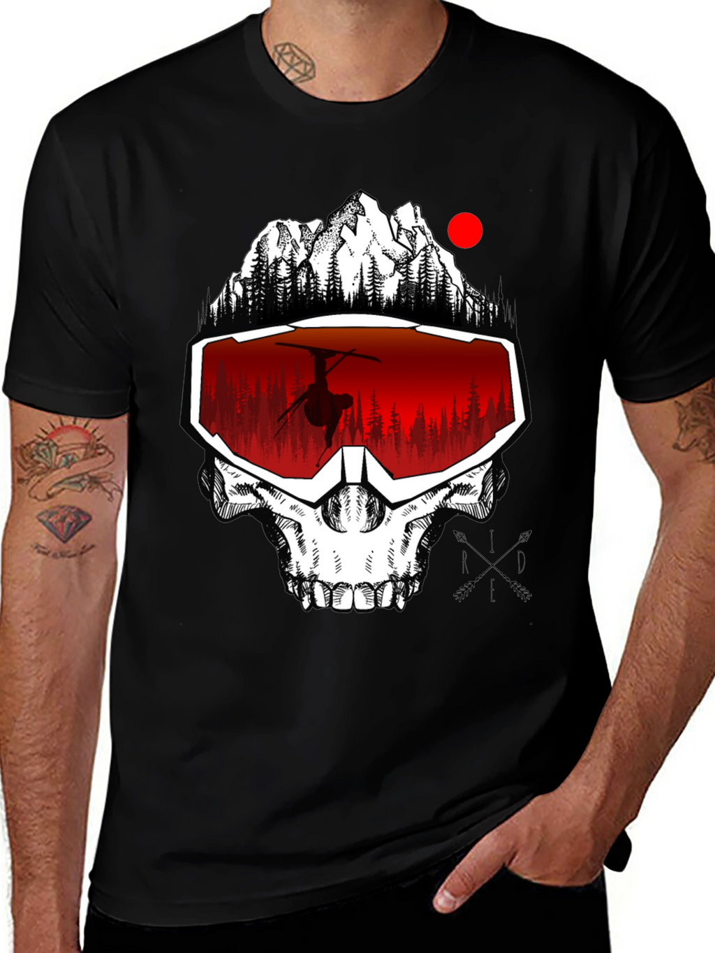 Skull Winter Sports T-Shirt