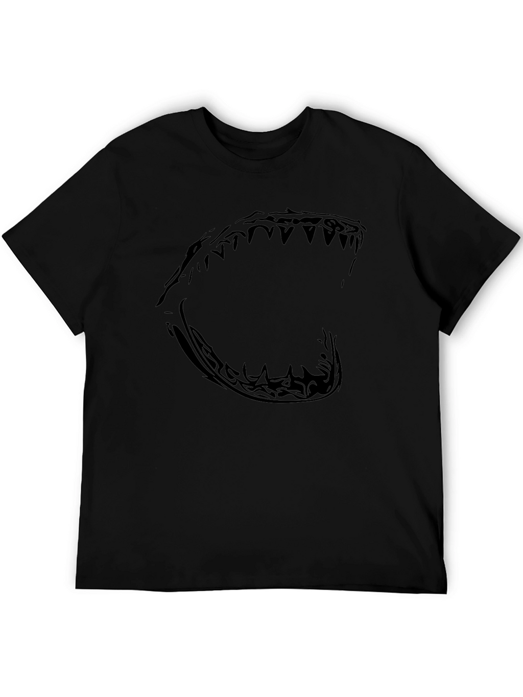 Mens Black Shark Jaw Graphic Tee