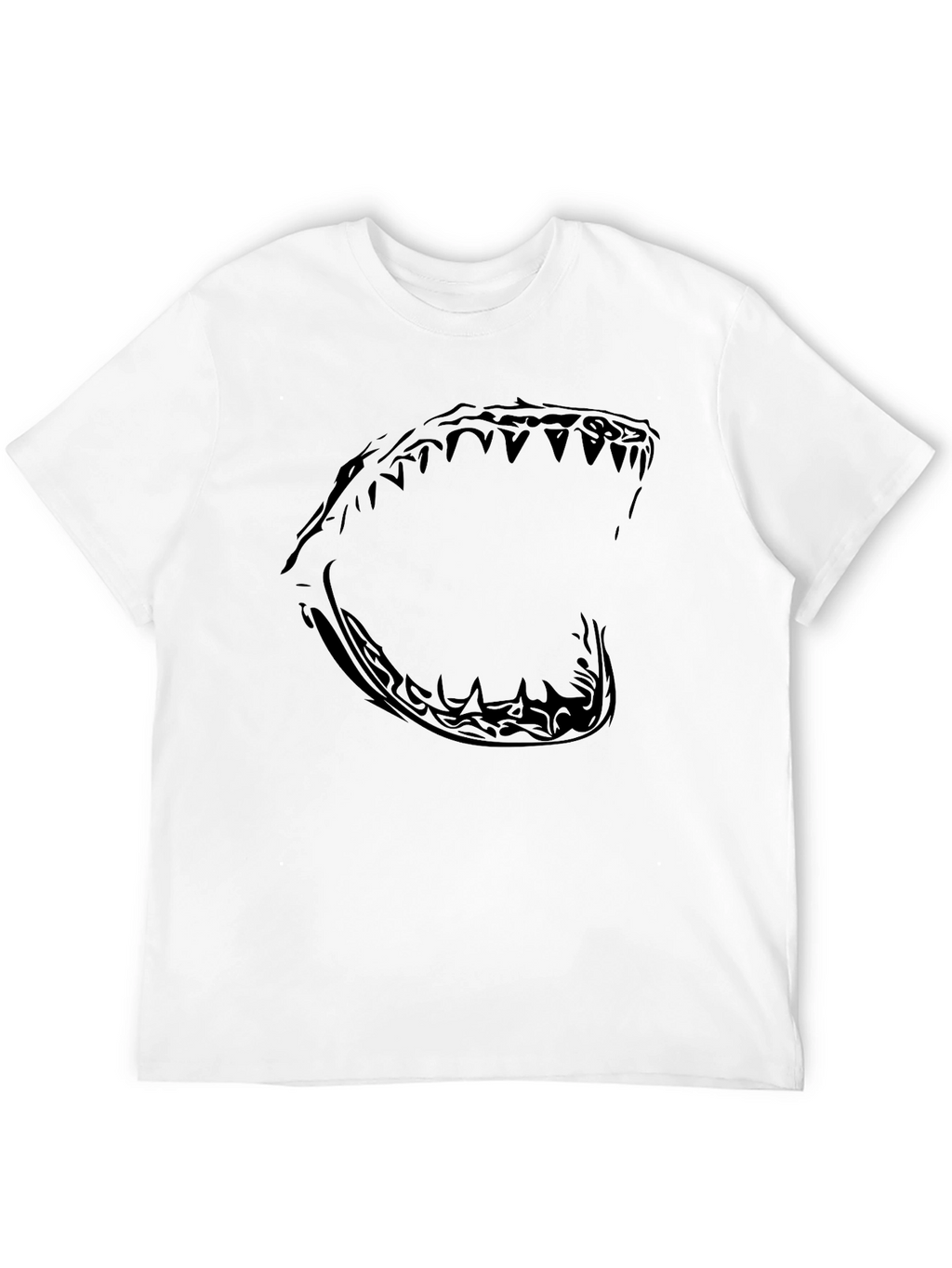 Mens Black Shark Jaw Graphic Tee