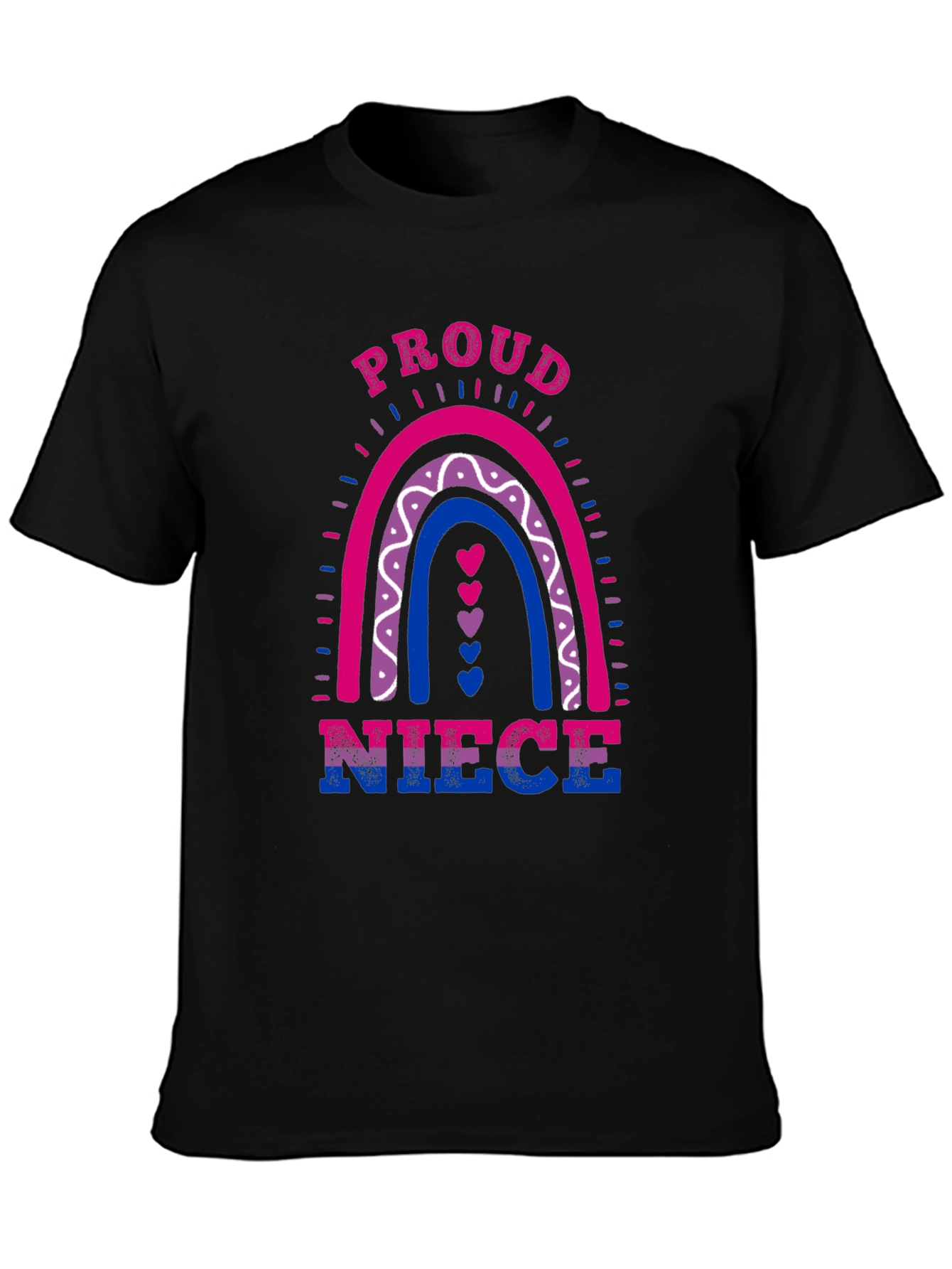 Proud Bi Niece Rainbow T-Shirt LGBT Pride Tee