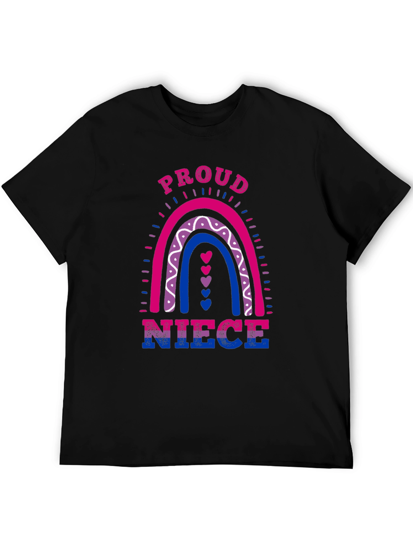 Proud Bi Niece Rainbow T-Shirt LGBT Pride Tee