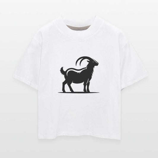 Billy Goat Portrait Tattoo Style With Horns