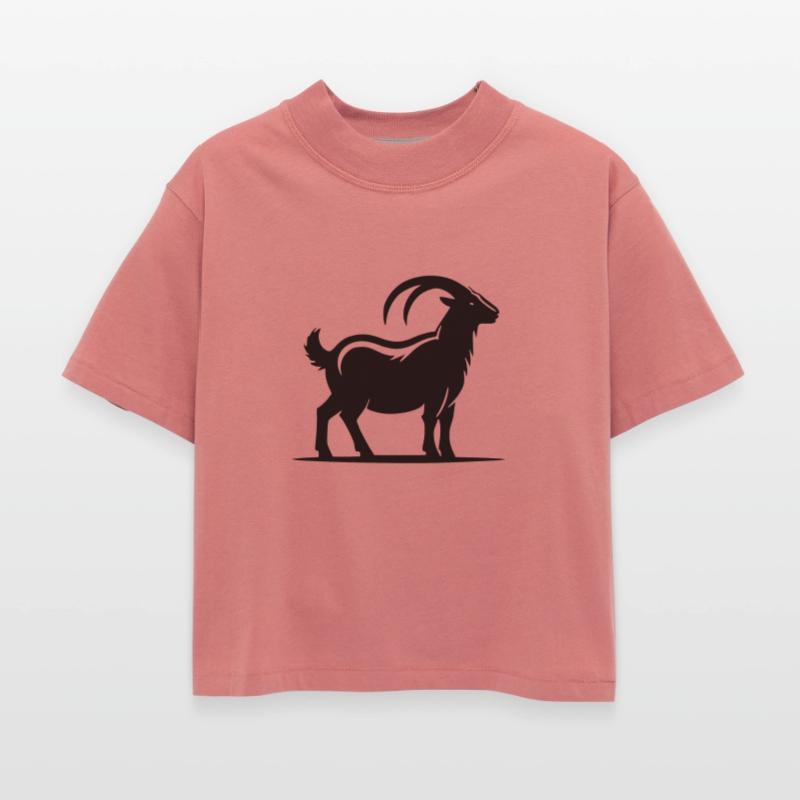 Billy Goat Portrait Tattoo Style With Horns