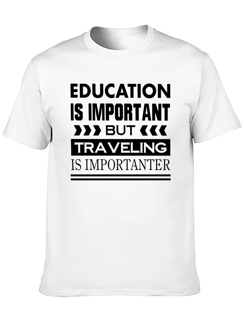 Education vs Travel Graphic Tee