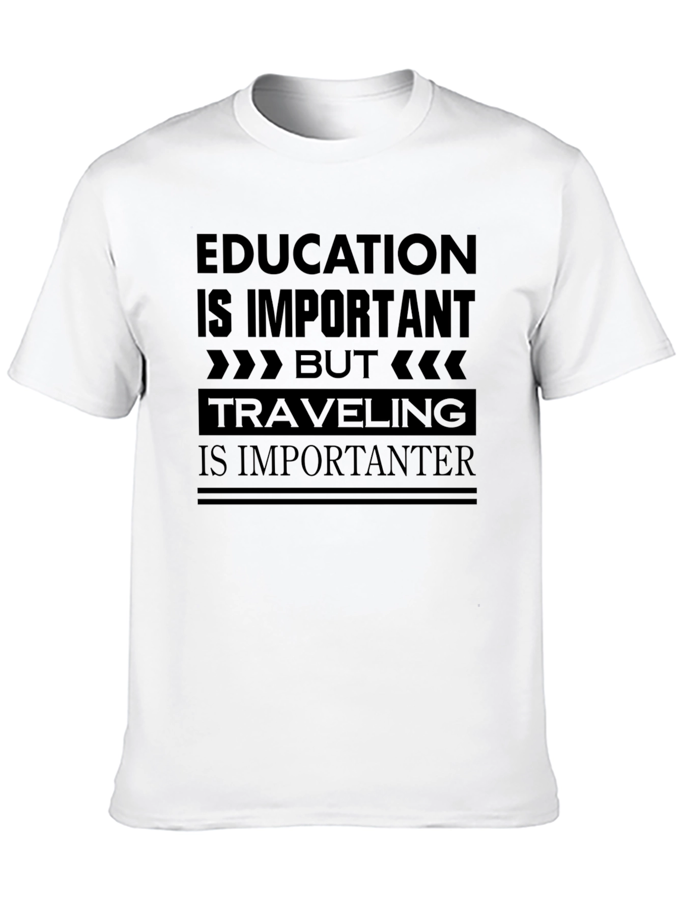 Education vs Travel Graphic Tee