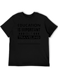 Education vs Travel Graphic Tee