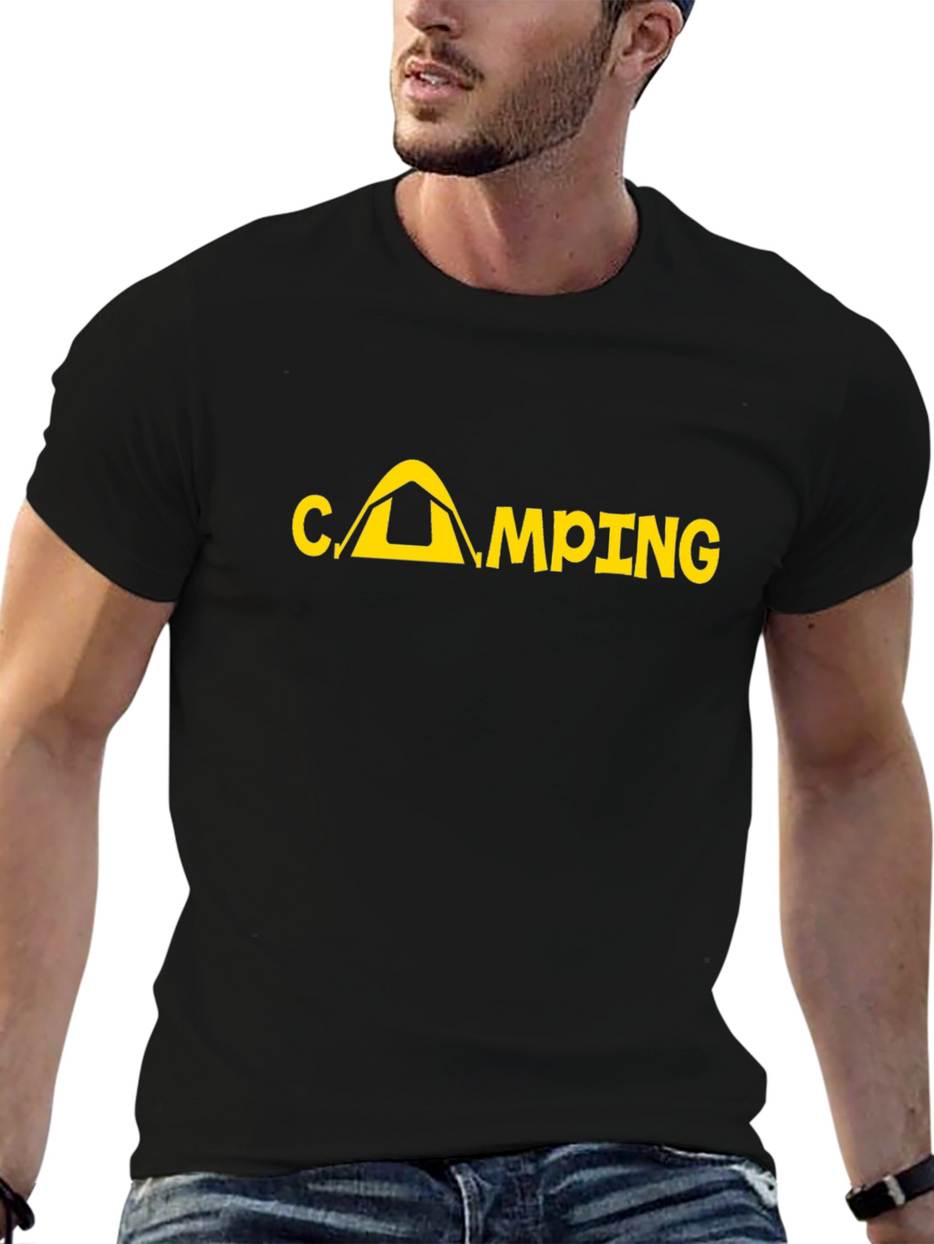Camping Graphic Print T-Shirt