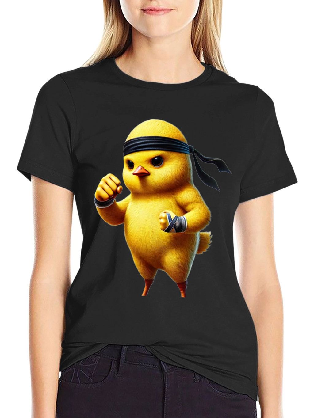 Martial Arts Chick Black T-Shirt