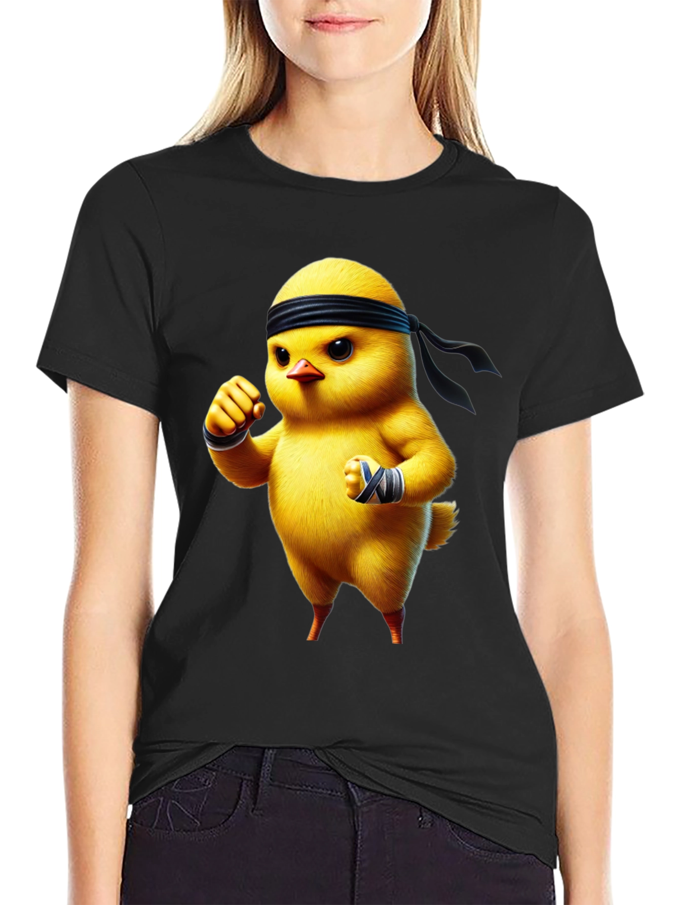 Martial Arts Chick Black T-Shirt