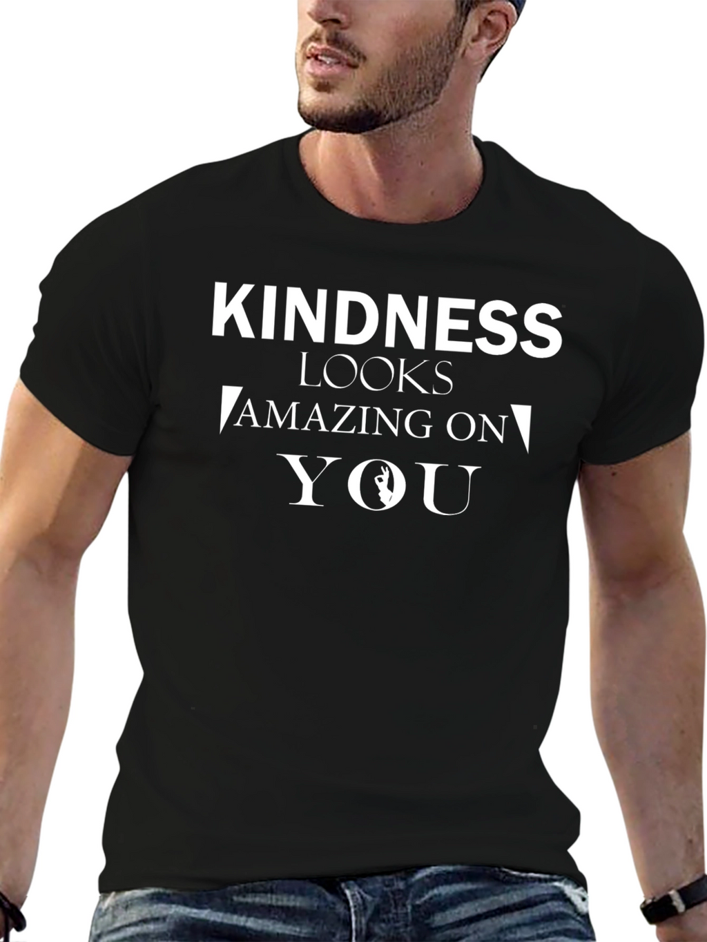 Kindness Looks Amazing Black T-Shirt