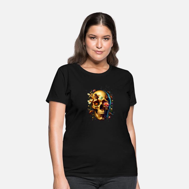 Bloom From Beyond – Skull, Bees & Floral Fusion Ar