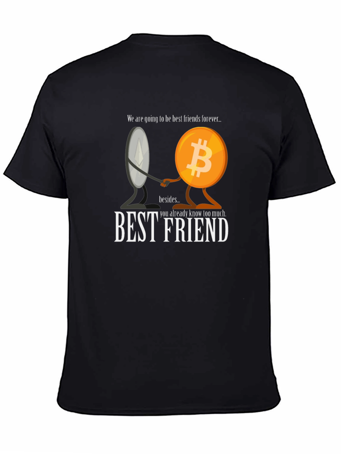 Crypto Best Friends T-Shirt - Bitcoin & Ethereum