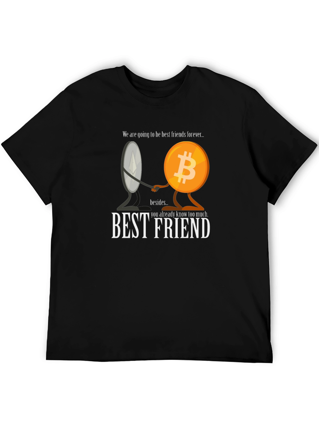 Crypto Best Friends T-Shirt - Bitcoin & Ethereum