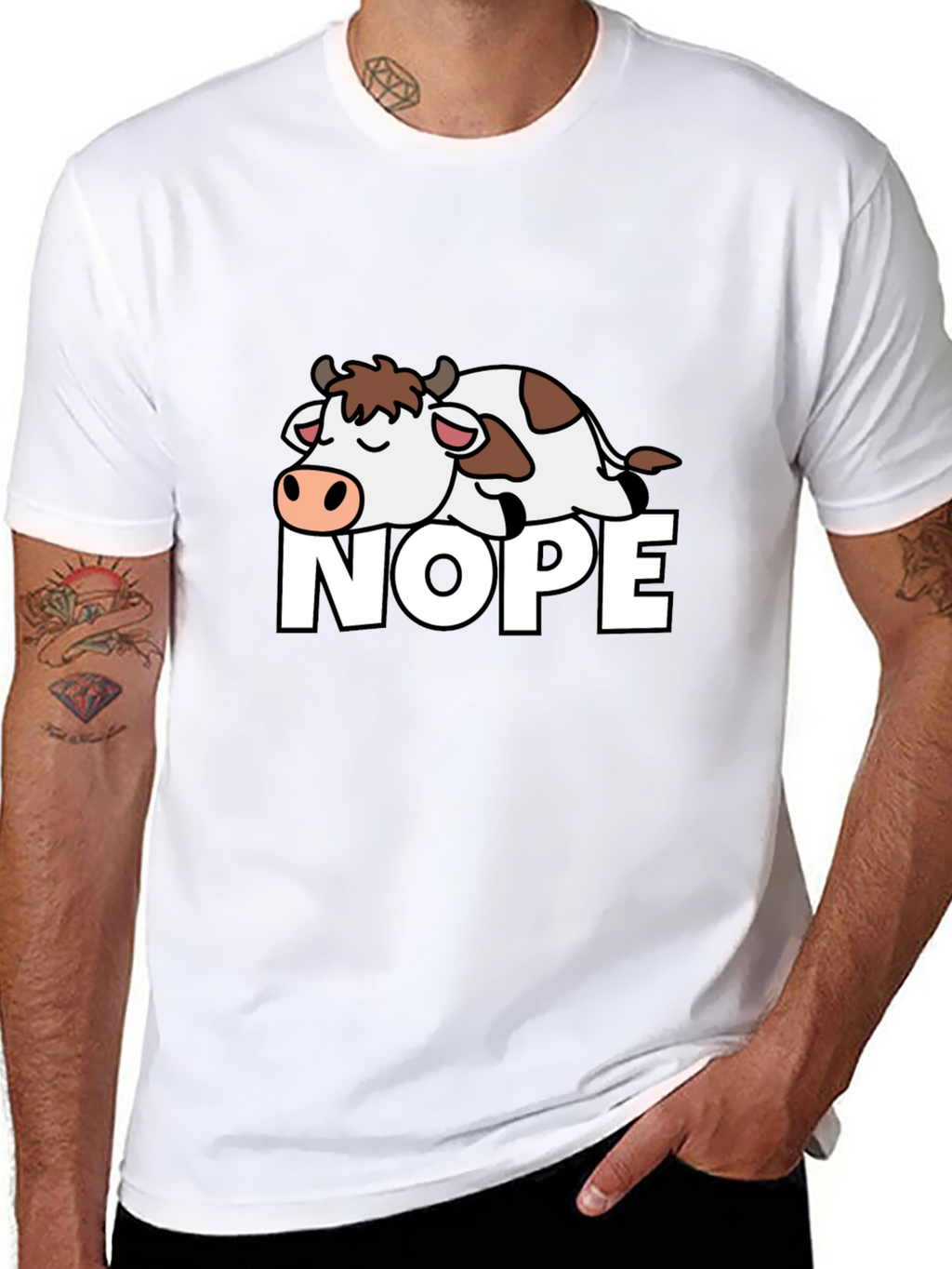 Nope Cow Graphic T-Shirt - Relaxed Fit