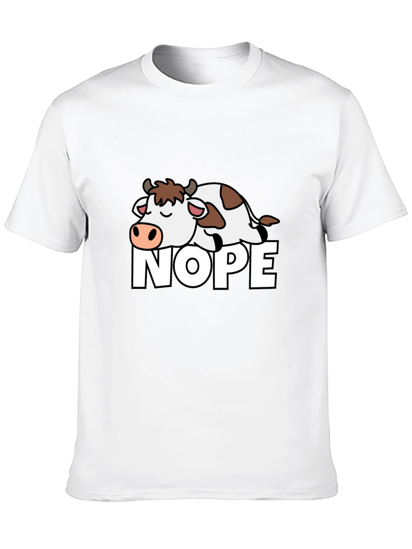 Nope Cow Graphic T-Shirt - Relaxed Fit