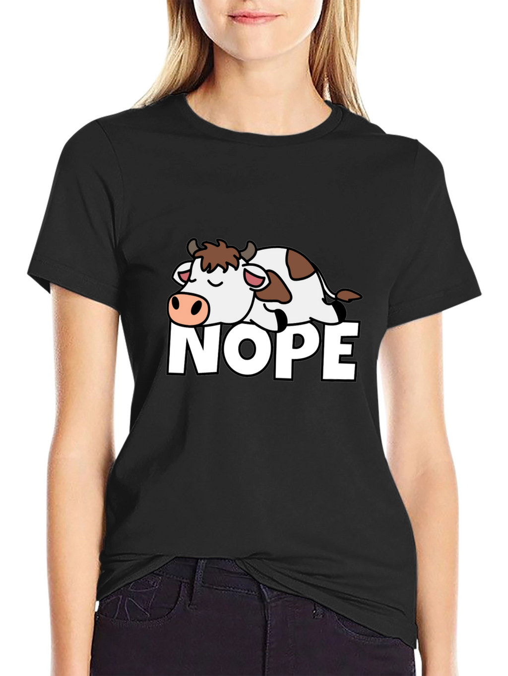 Nope Cow Graphic T-Shirt - Relaxed Fit
