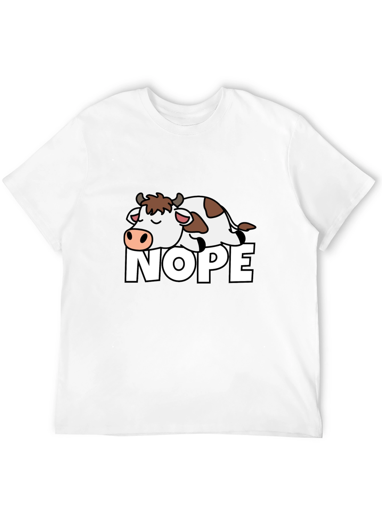 Nope Cow Graphic T-Shirt - Relaxed Fit