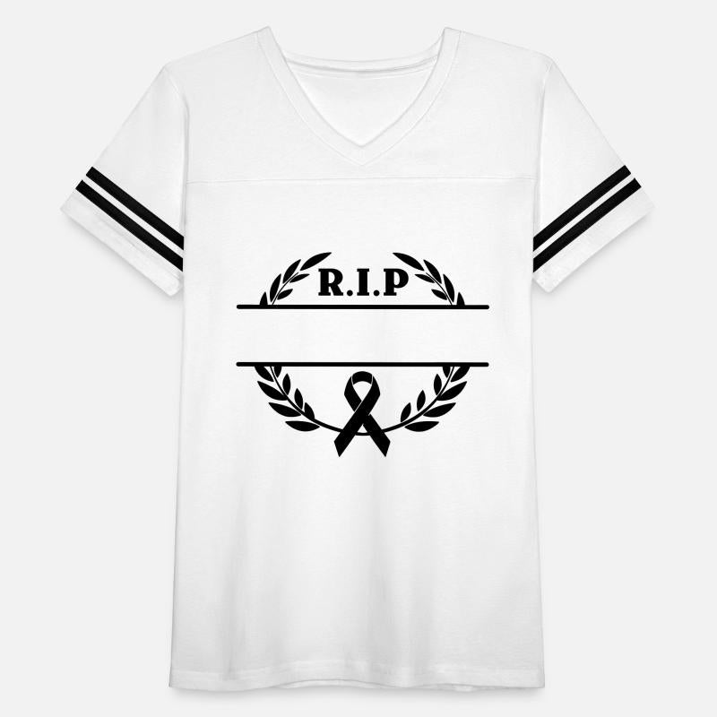 Bow tie abbreviation R.I.P. in laurel wreath