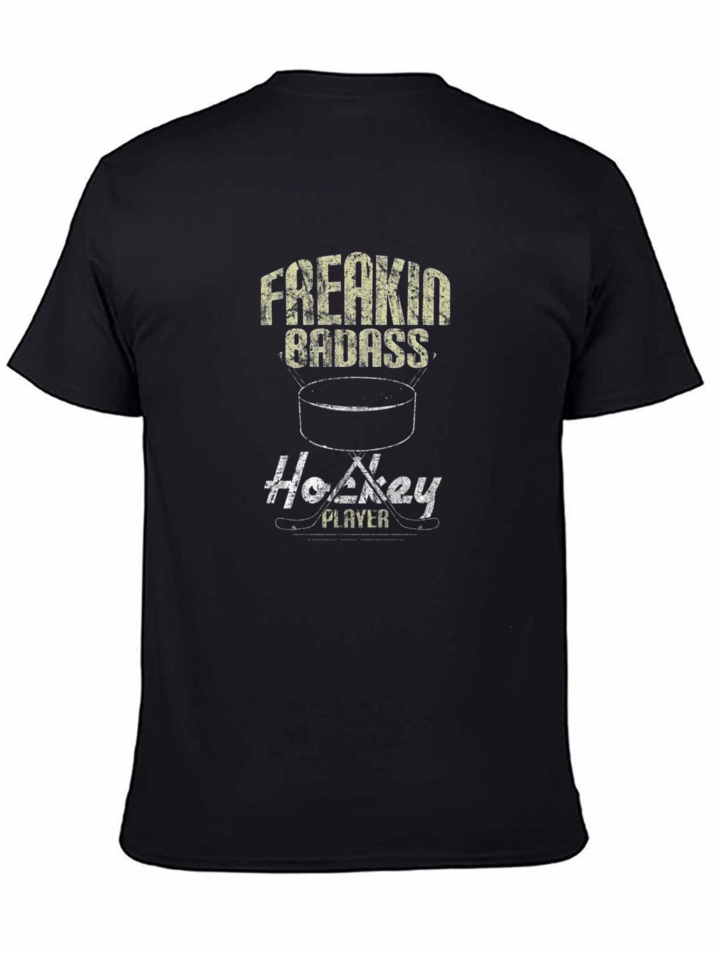 Freakin Badass Hockey Player Graphic Tee