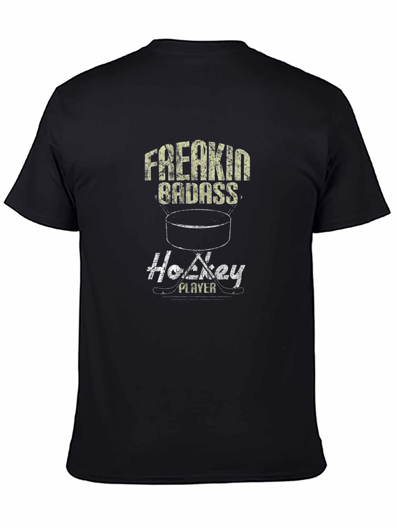 Freakin Badass Hockey Player Graphic Tee