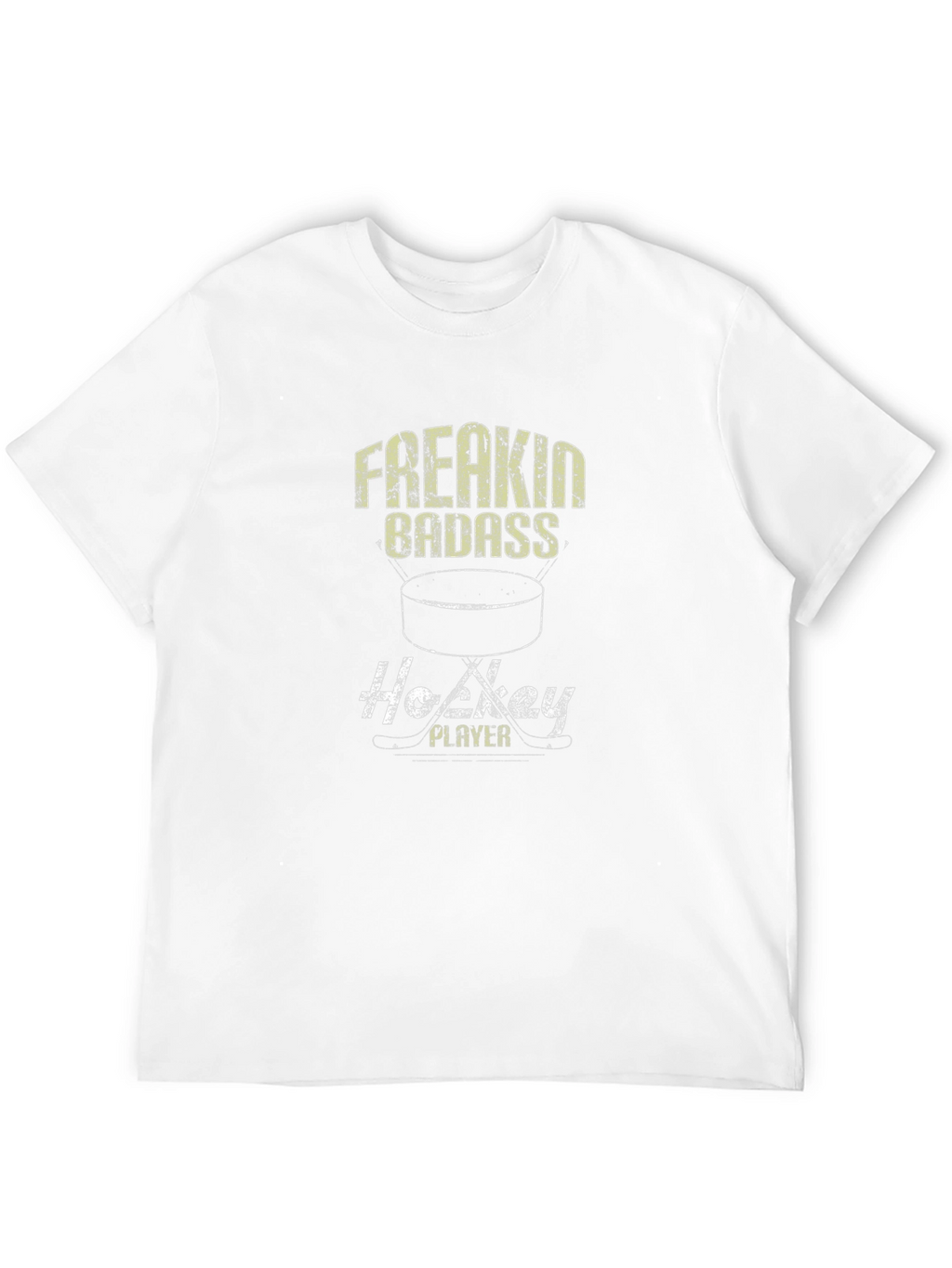 Freakin Badass Hockey Player Graphic Tee