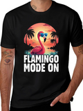 Flamingo Mode On Graphic Tee - Tropical Vacation Ready!