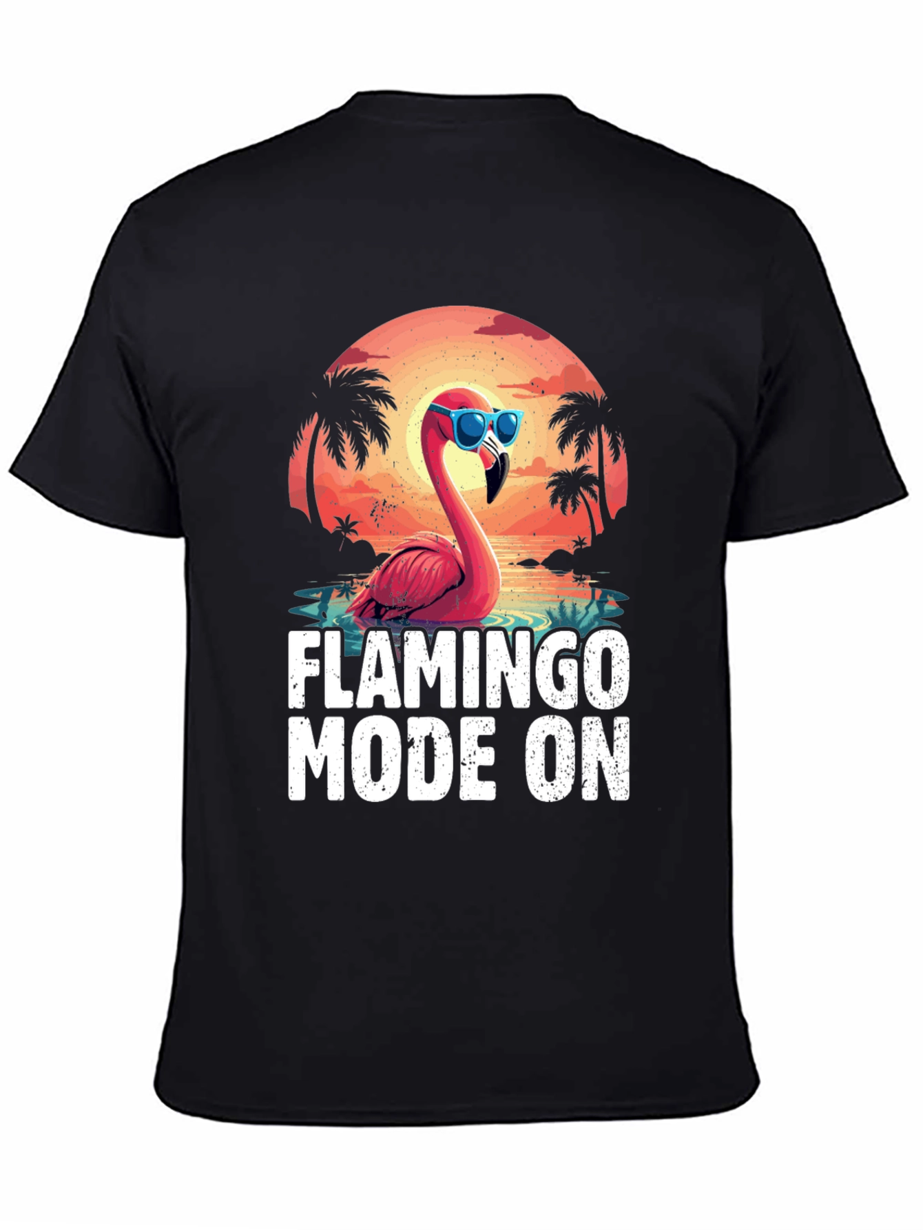 Flamingo Mode On Graphic Tee - Tropical Vacation Ready!