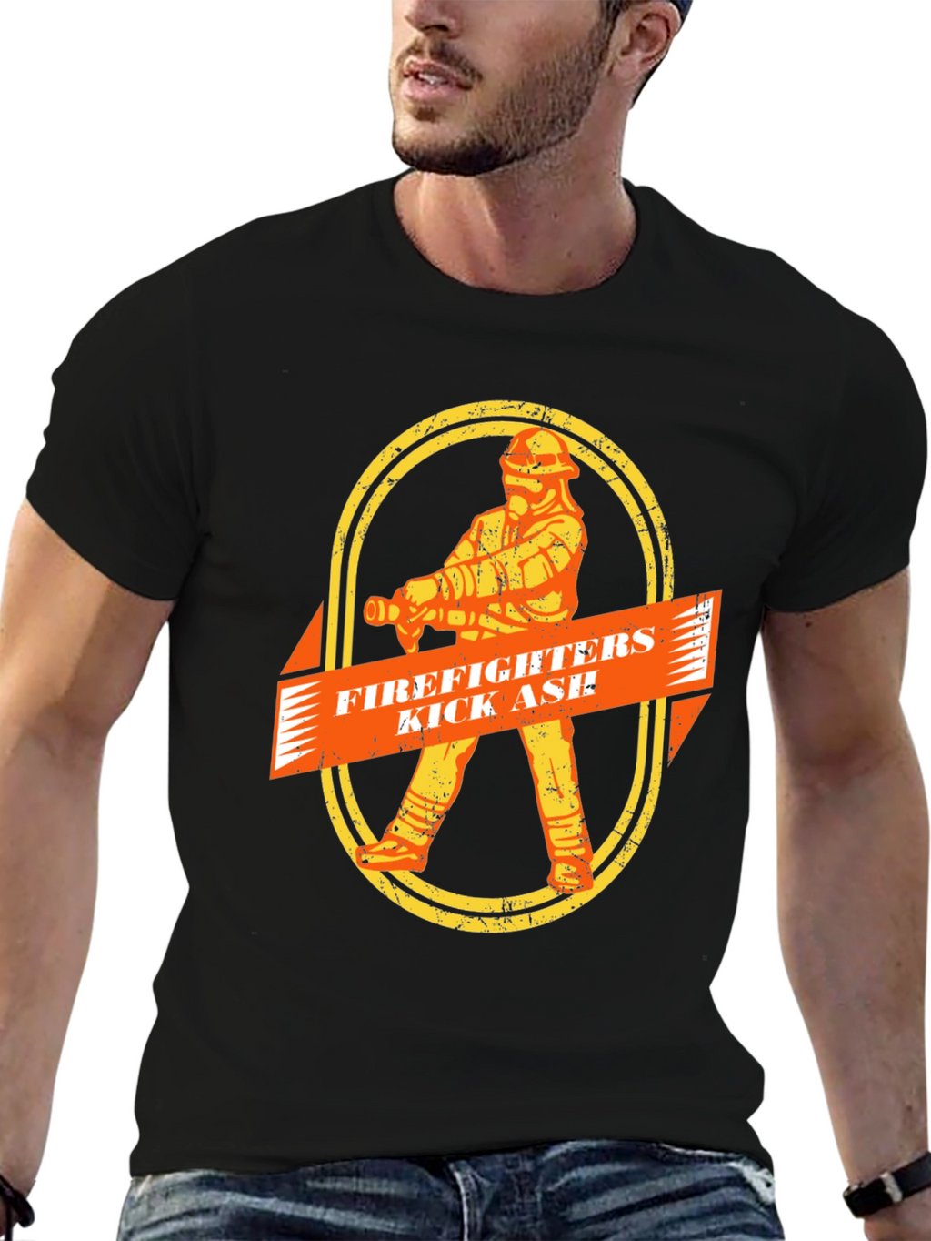 Firefighters Kick Ass T-Shirt - Graphic Tee