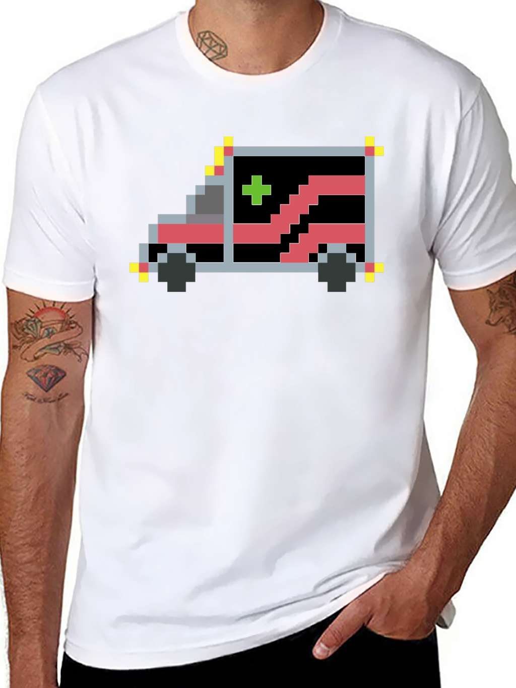 Pixel Ambulance T-Shirt - Retro Gaming Style