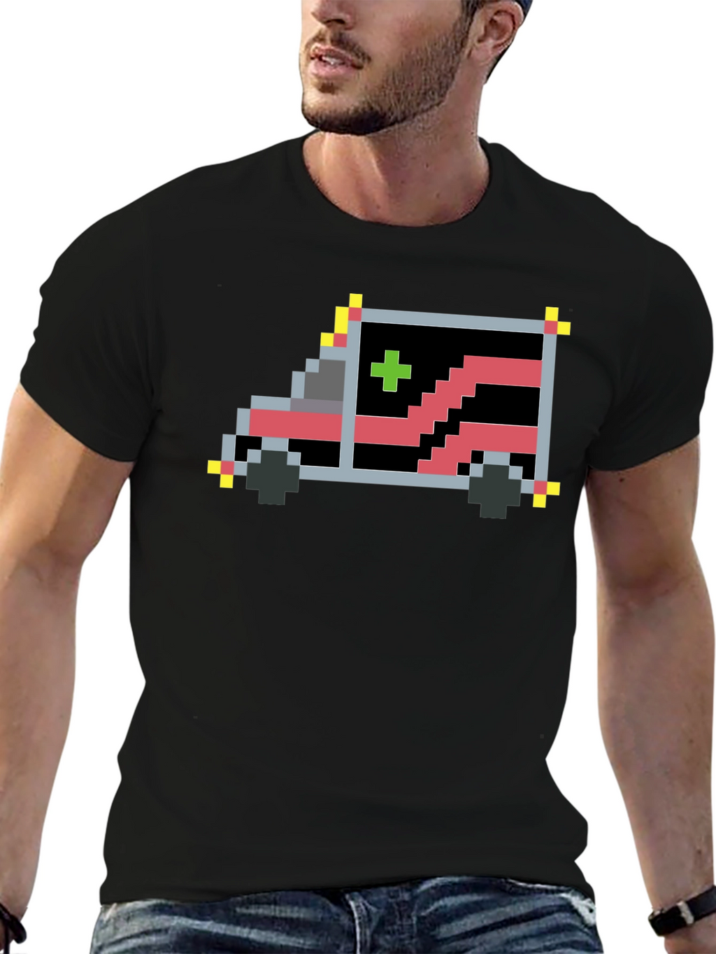 Pixel Ambulance T-Shirt - Retro Gaming Style